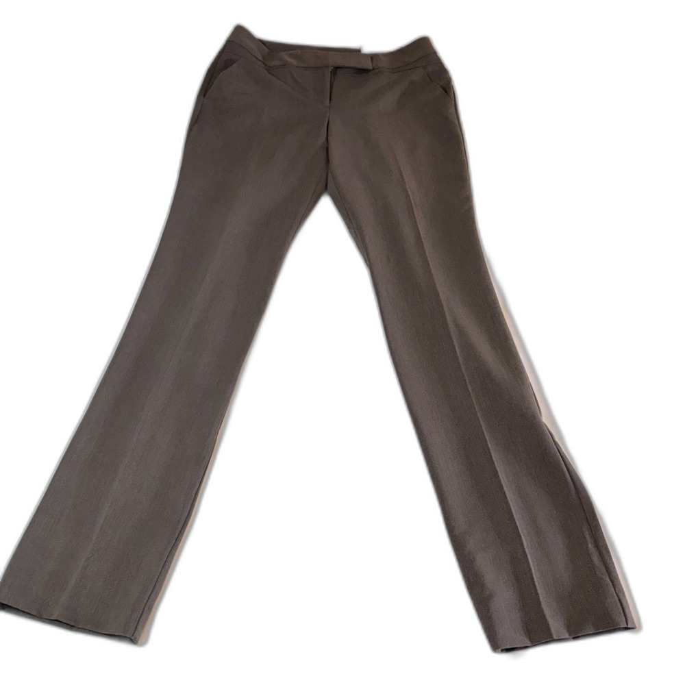 Worthington Modern Fit Straight Leg White Brown Heather Dress Pants Size 4 NWT